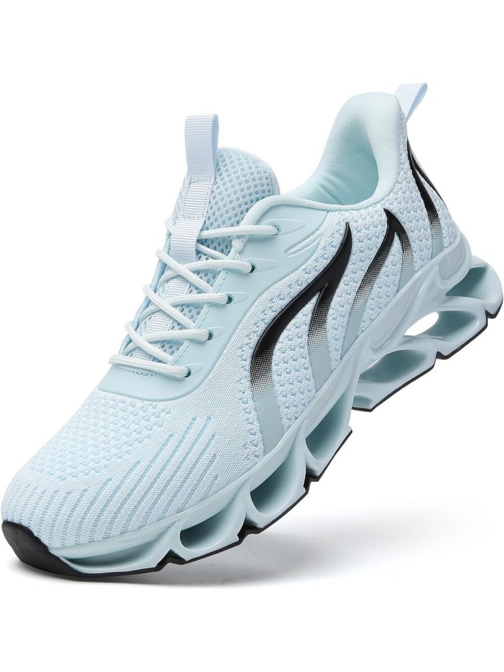 Women's Light Blue Comfortable Athletic Running Non-Slip Fashion Walking Sneaker
